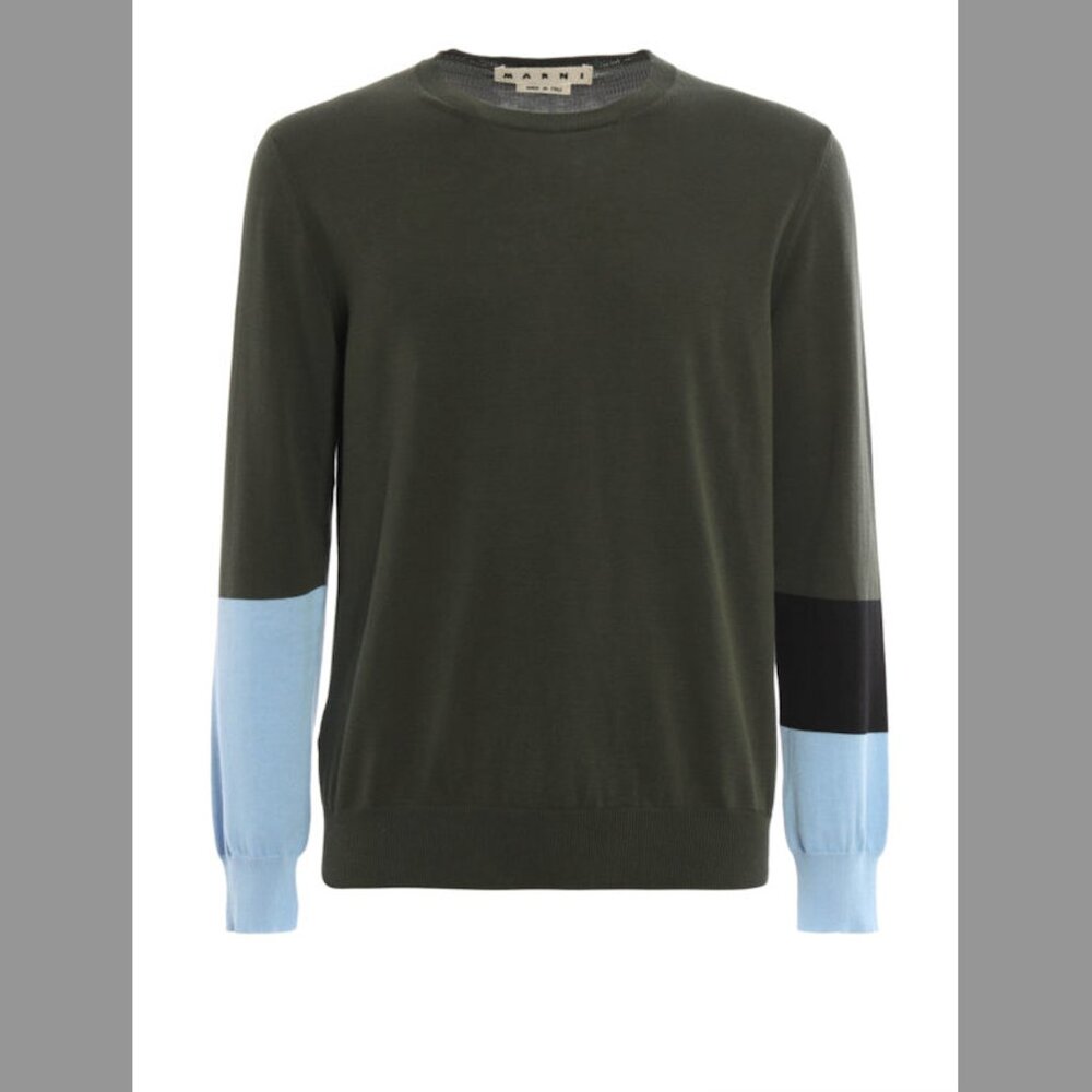 Men's Marni striped sleeve cotton sweater, size 50 IT/M-L US